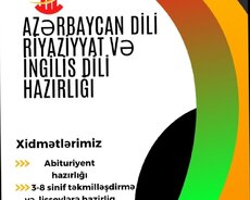 Azərbaycan dili, riyaziyyat və ingilis dili