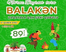 Novruz Balakən Zaqatala Qax Şəki Qəbələ turu