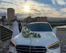 Mercedes Sclass 2023 свадебный автомобиль