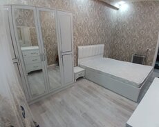 Двуспальная кровать, шкаф, комод, 2 тумбочки, Турция, Новый