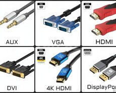 Кабели HDMI DVI VGA