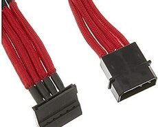 Psu extensions red sleeved cable