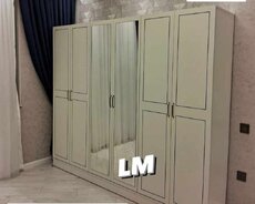 Шестидверные шкафы с прозрачным ламинатом