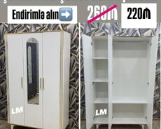 Üç qapılı dolablar təmiz laminatla