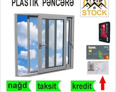 Təkli Plastik pəncərə 120x140 sm, Yeni, Pulsuz quraşdırma
