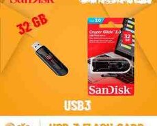 Флешка Usb3 Sandisk Cruzer Glide 32гб