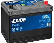 Аккумулятор Exide Excell 70 Ач R+ Eb704