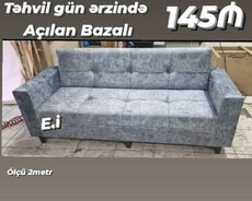 Divan, Vеlur parça, Bazalı, Açılan, Amerikanka