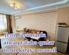 Yeni Yasamalda 2 otaqli mənzil kirayə verilir