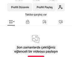 Tiktok hesabı satılır