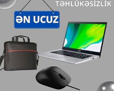 Acer Aspire noutbuk Çanta və mouse hədiyyə