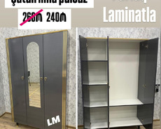 Üç qapılı Dolab təmiz laminatla