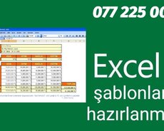 Excel şablonlarının hazırlanması