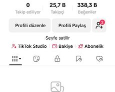 Tik tok səhifəsi satilir