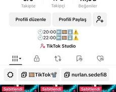 Tiktok səyfəsi satılır