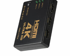 Hdmi Switch Splitter – 3 Giriş, 1 Çıxış, Full Hd 4k Dəstəyi