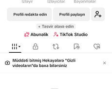 Tik tok hesab satilir