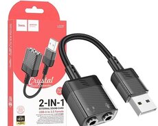 Ötürücü Hoco Ls 34 usb to aux Dual