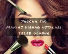 Sac makiaj dirnaq ustalar tələb olunur