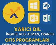 Xarici dil və ofis proqramlarının təlimi