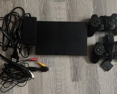 Playstation 2 Slim – 2 pult, tam işlək, aksesuarlarla birlik