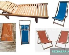 Şezlonq ( Təbii Ağac) Lejanka Шезлонг Şezlong Лежанка