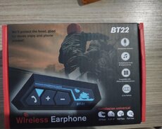 Bt22 motosiklet dəbilqəsi üçün simsiz qulaqlıq.Mikrofonu var