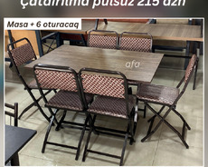 Açılıb-yığılan masa desti