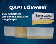 Qapı məlumat lövhəsi