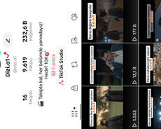 9600 takipçili tik tok hesabı
