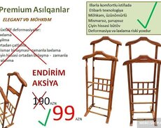 Asılqan Təbii ağacdan Paltar asılqanı.Ofis üçün asılqan