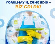 Təmizlik işləri görürəm