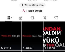 Tik Tok Hesab satılır təcili