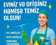 Təmizlik işləri görürəm