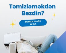 Təmizlik işləri görürəm
