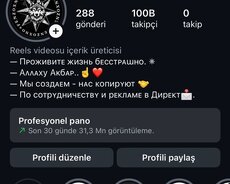 İnstagram səyfəsi 103Min takipçili satılır