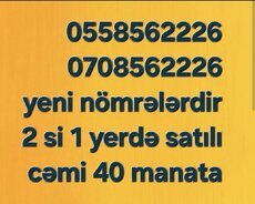 Təzə nömrələr satılır təcili