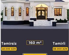 160 kvadratlı evin tikintisi