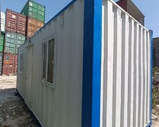 Железный офисный контейнер размером 2,40 х 6,00 метров. Цена от 3500 манатов.