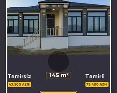 145 kvadratlı evin tikintisi