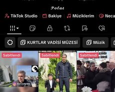 tiktok hesab 76 k orijinal 50 manat