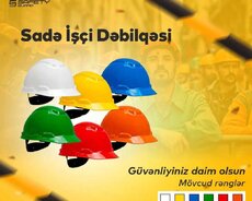 Sadə İşçi dəbilqələri