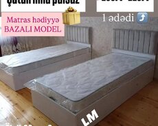Tək neferlik bazalı çarpayı