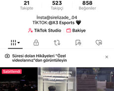 Tiktok hesabı satılır 524 takipçi 13level