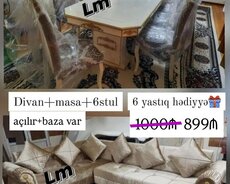 Divan + Masa dəsti