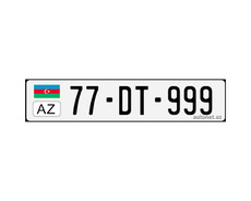 avtomobil qeydiyyat nişanı 77dt999