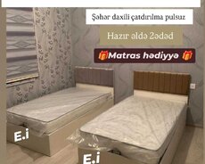 Bazalı Tək Nəfərlik Çarpayi