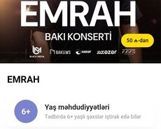 Emrahin konsertine 3 ədəd bilet