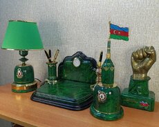 Masa üstü dəst ( Malaxit imitasiyası)