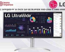 LG 34WQ650-W 34 Inch 21:9 UltraWide Full HD (2560 x 1080) 100Hz IPS Monitor, 100Hz Refresh Rate with